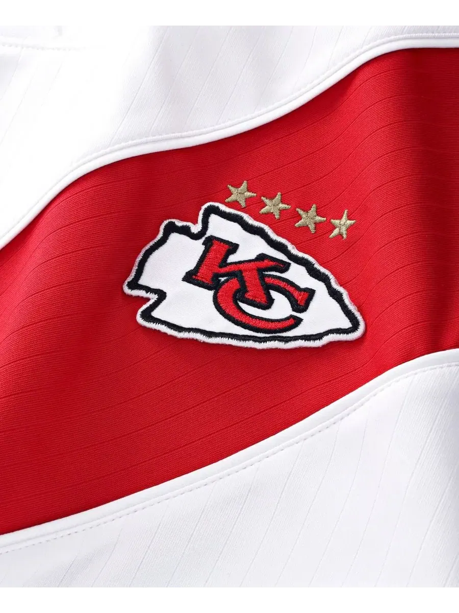 Футболка с воротником и принтом Football x Football, Kansas City Chiefs Fanatics — изображение 3 из 5, белый