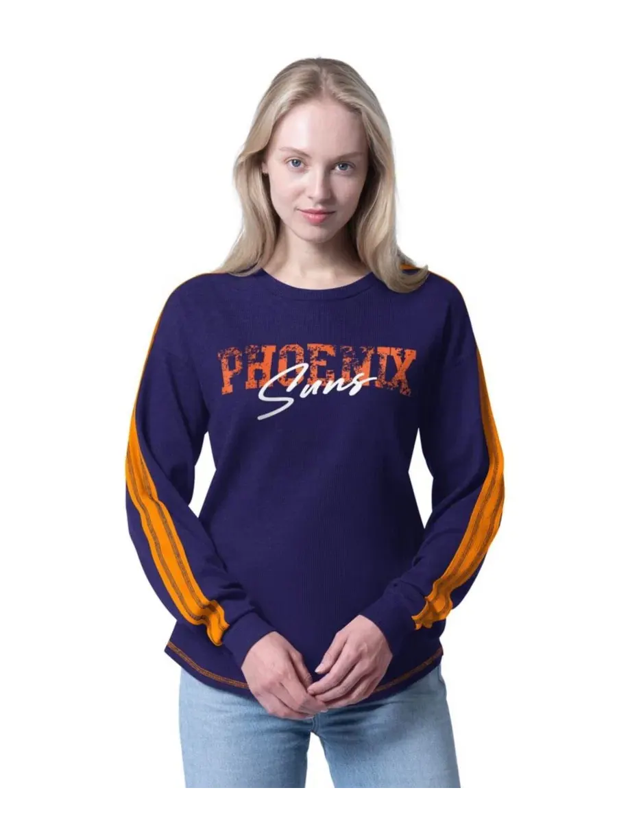 Футболка с длинным рукавом с вафельным трикотажем Phoenix Suns Advantage Tri-Blend G-III 4Her by — изображение 1 из 2