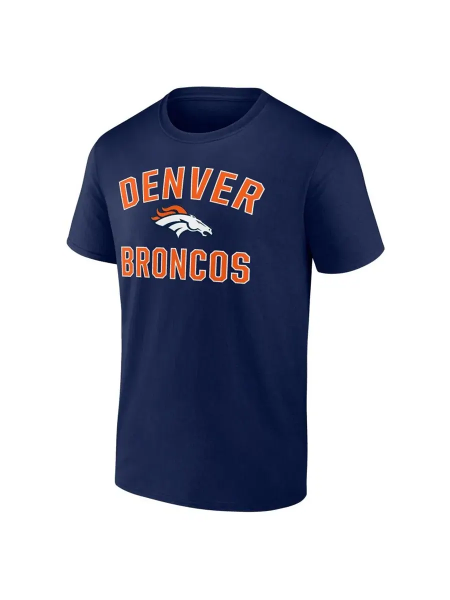 Футболка с принтом Denver Broncos Victory Arch Logo Athletic — изображение 2 из 4, темно-синий