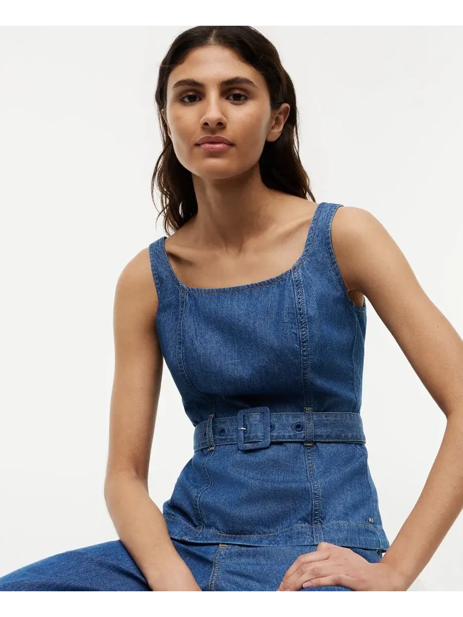 Женский топ без рукавов с поясом Tommy Hilfiger, Tory Mid — изображение 3 из 5