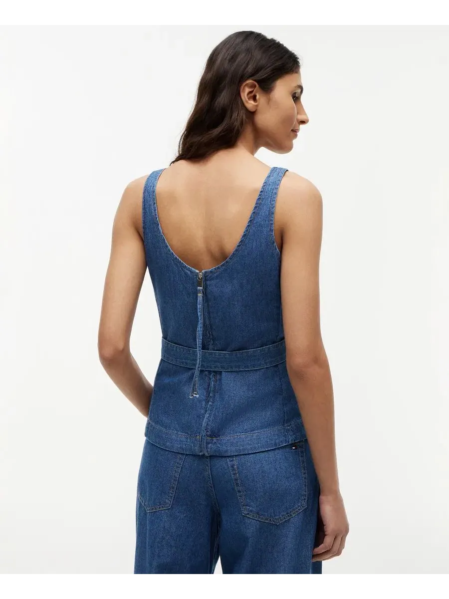 Женский топ без рукавов с поясом Tommy Hilfiger, Tory Mid — изображение 5 из 5