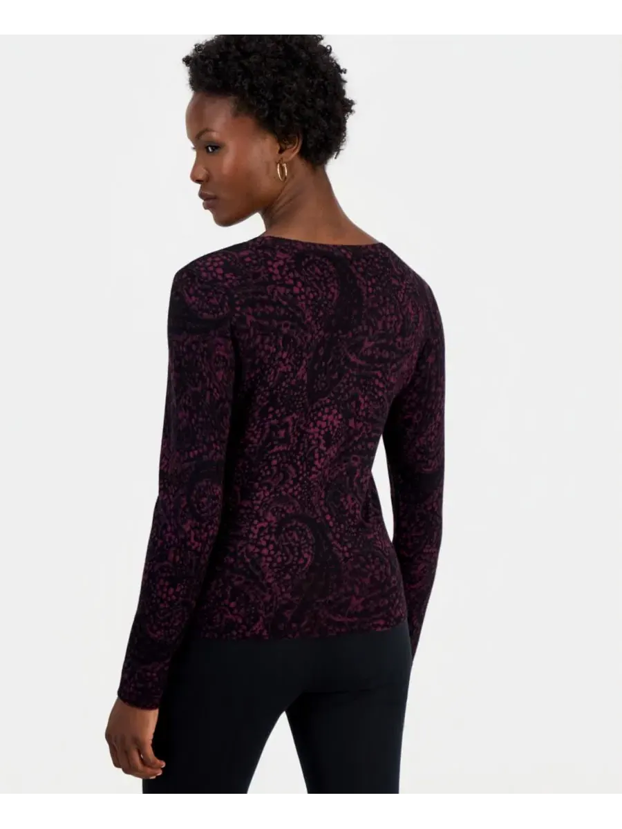 Свитер с длинным рукавом Paisley I.N.C. International Concepts, F Paisley B — изображение 2 из 6