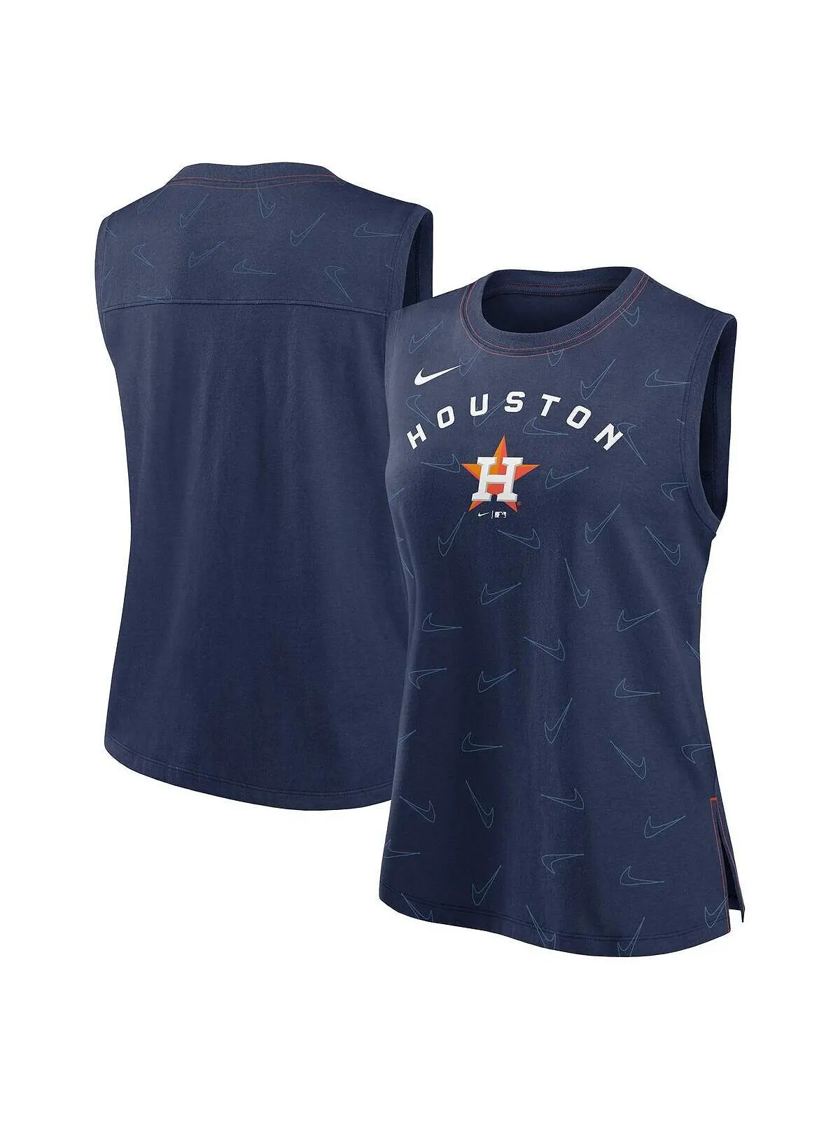 Женская темно-синяя майка Houston Astros Muscle Play Nike