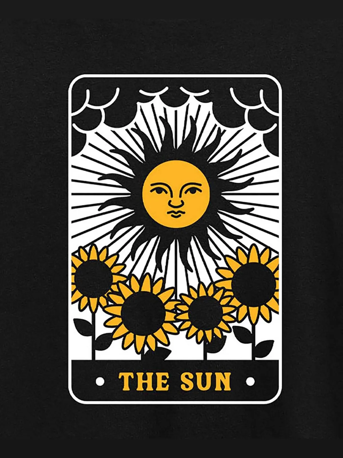 Модная футболка больших размеров с рисунком Sunshine Air Waves — изображение 3 из 3, черный