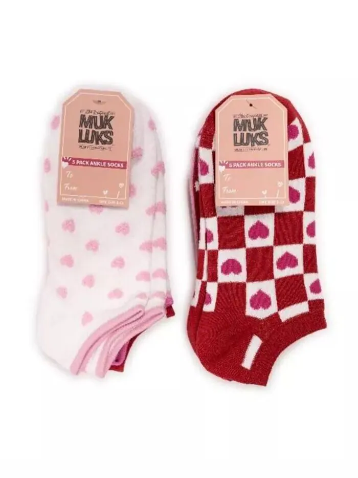 Женский комплект из 10 носков ко Дню святого Валентина MUK LUKS — изображение 2 из 2