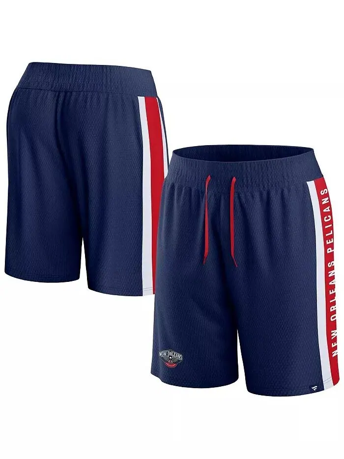 Мужские шорты-сетки Navy New Orleans Pelicans Referee Iconic Fanatics — изображение 1 из 3