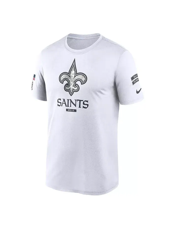 Мужская белая футболка New Orleans Saints 2024 Salute To Service Legend Performance Nike — изображение 3 из 3