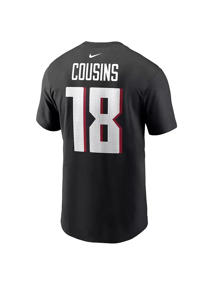 Футболка Nike с именем и номером игрока Kirk Cousins, мужская, черная, Atlanta Falcons Fanatics — изображение 3 из 3