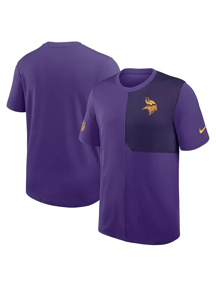 Мужская фиолетовая тренерская футболка Minnesota Vikings Sideline UV Performance Nike — изображение 1 из 3