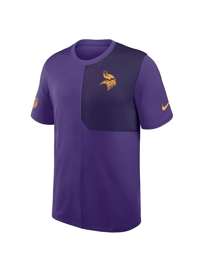 Мужская фиолетовая тренерская футболка Minnesota Vikings Sideline UV Performance Nike — изображение 2 из 3