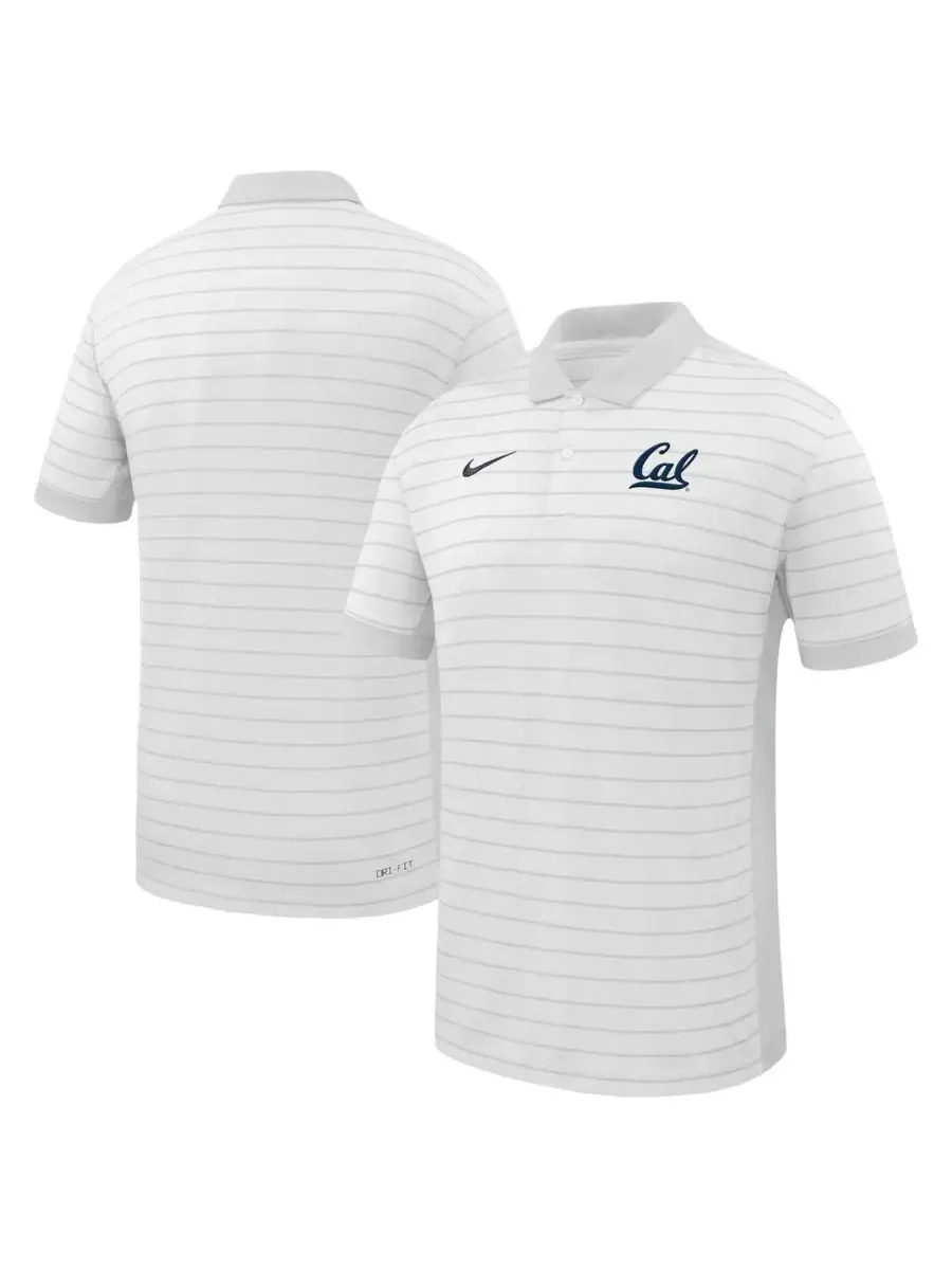 Nike Мужская белая поло-рубашка Cal Bears 2025 Early Season Coaches Sideline Victory Stripe — изображение 1 из 3, белый