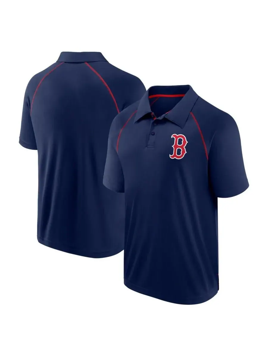 Fanatics Мужская темно-синяя рубашка-поло Boston Red Sox Strong Alone с рукавами реглан