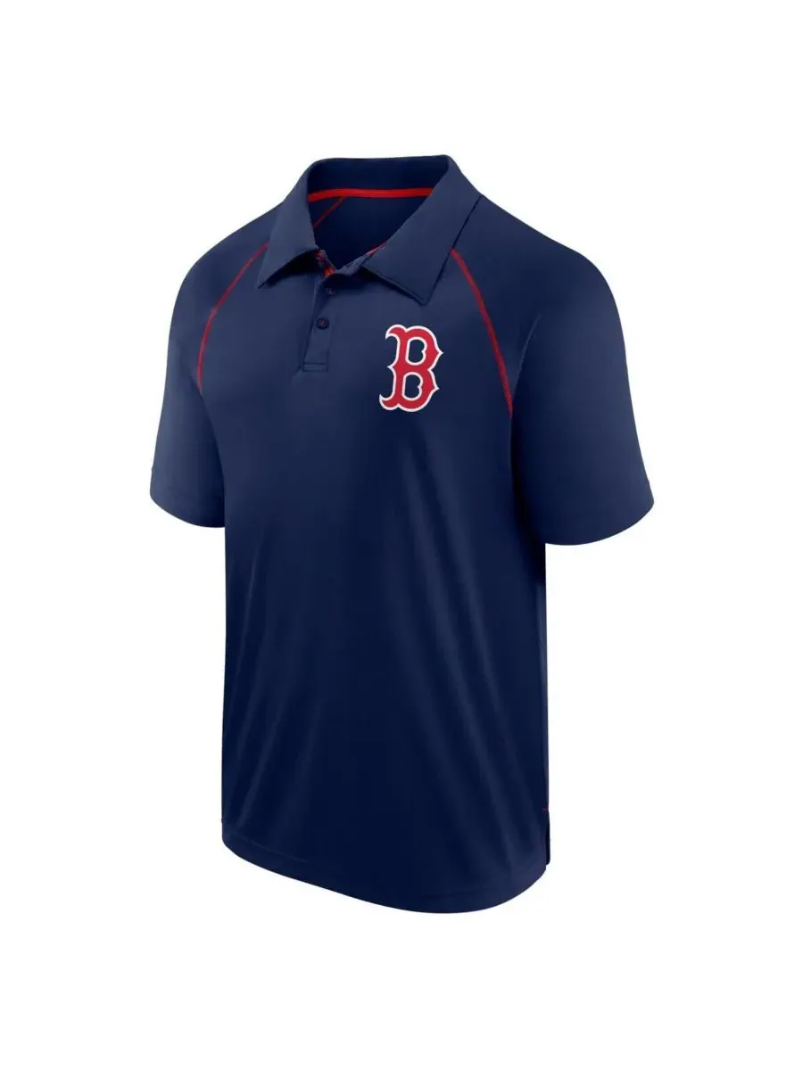 Fanatics Мужская темно-синяя рубашка-поло Boston Red Sox Strong Alone с рукавами реглан — изображение 3 из 3, темно-синий