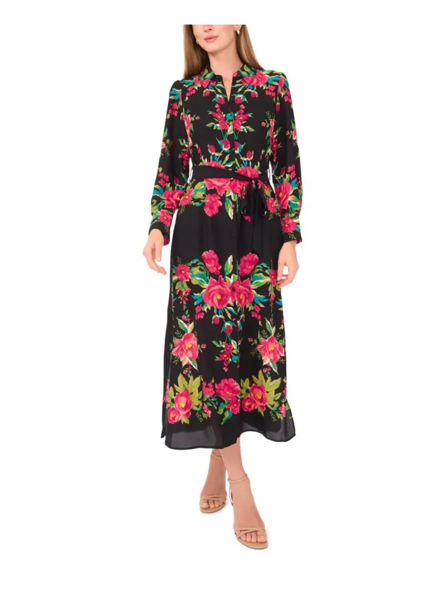 Женское платье с воротником и длинными рукавами Vince Camuto, Wild Raspberry — изображение 1 из 3