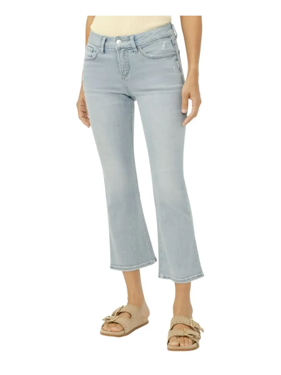 Женские джинсы Suki Mid-Rise Luxe Stretch Kick Flare Silver Jeans Co., Bass Rock