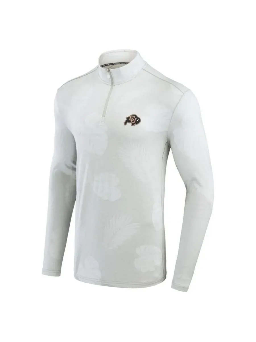 Tommy Bahama Мужская серая толстовка Colorado Buffaloes Delray Frond IslandZone с застежкой-молнией — изображение 3 из 3