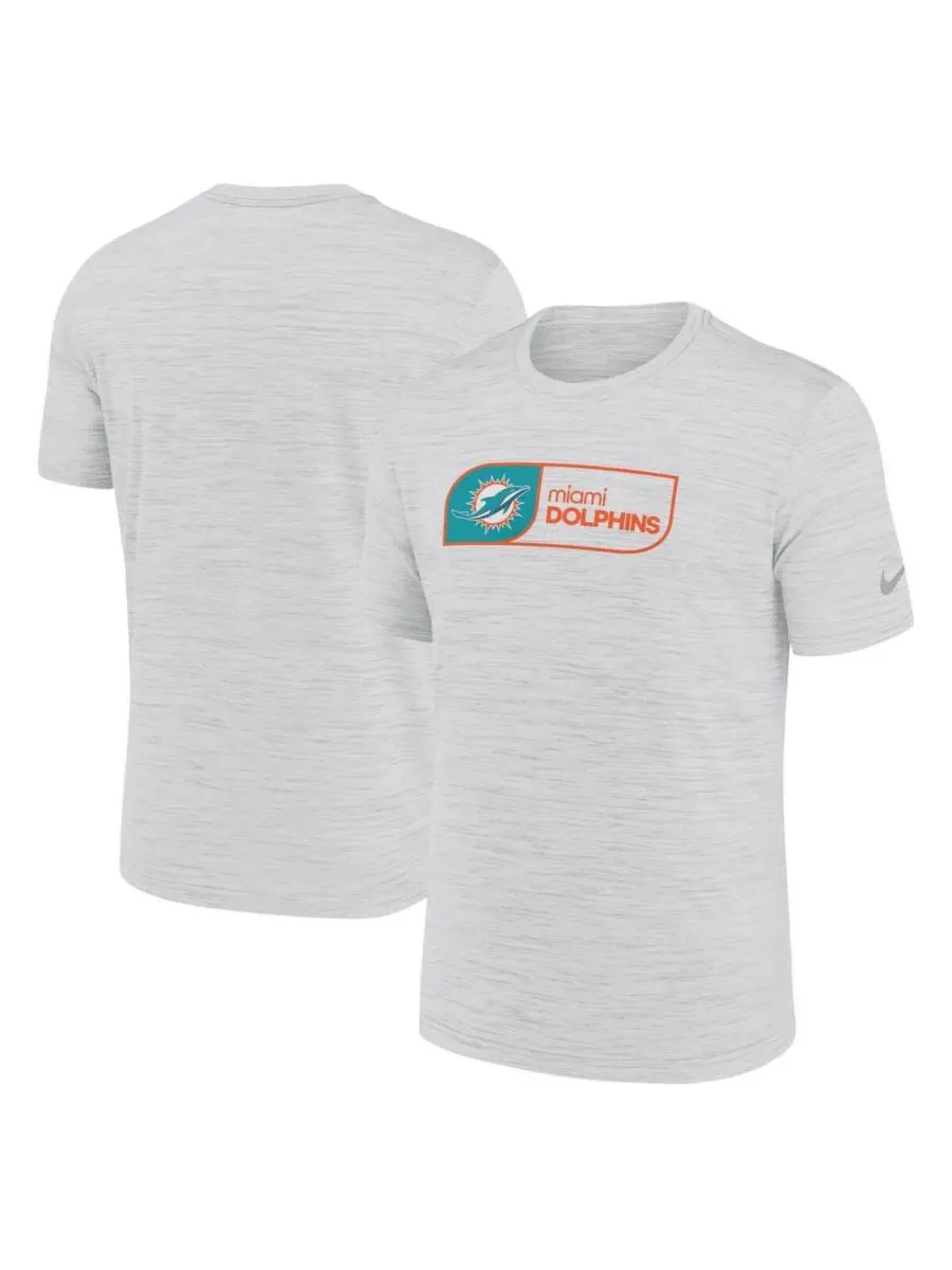 Nike Мужская белая футболка Miami Dolphins Big Tall Velocity Jock Tag Performance — изображение 1 из 3, белый