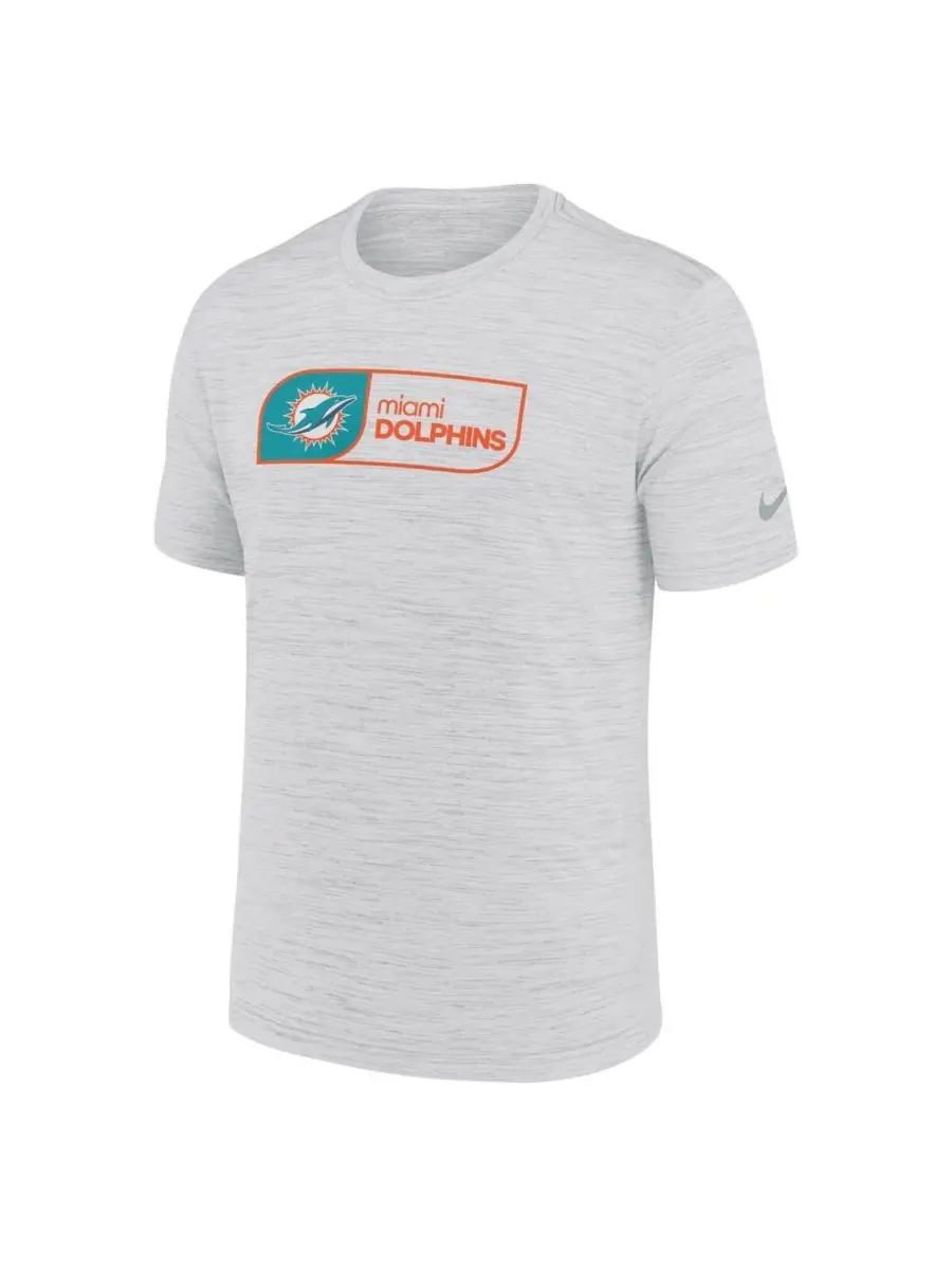 Nike Мужская белая футболка Miami Dolphins Big Tall Velocity Jock Tag Performance — изображение 3 из 3, белый