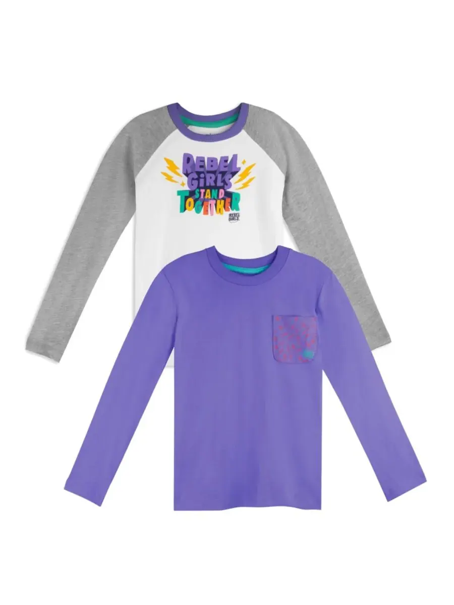 Комплект из двух футболок с длинным рукавом Girls Rebel Fair Trade из органического хлопка Mightly