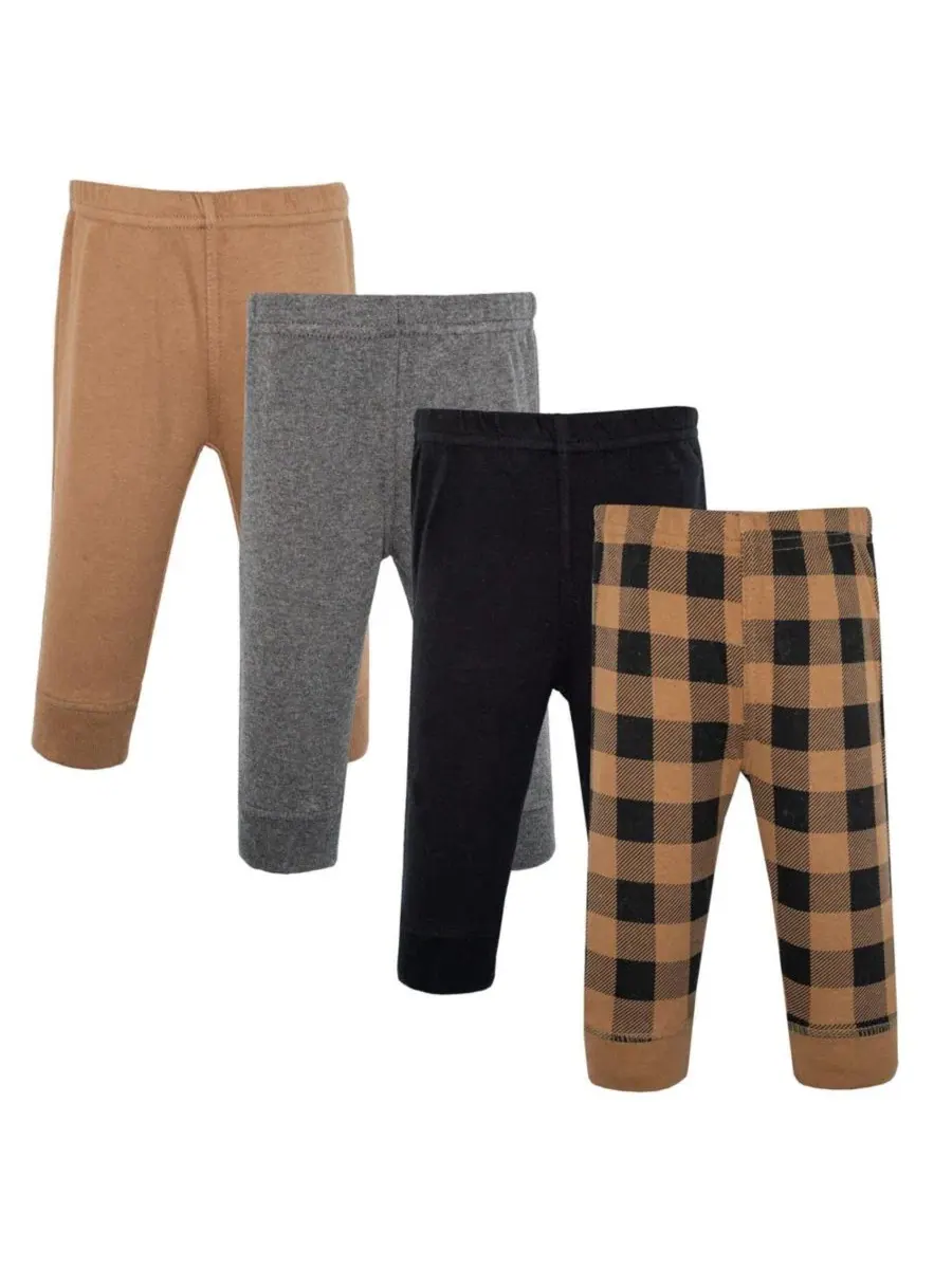 Детские хлопковые штаны и леггинсы с принтом, модель Plaid Hudson Baby