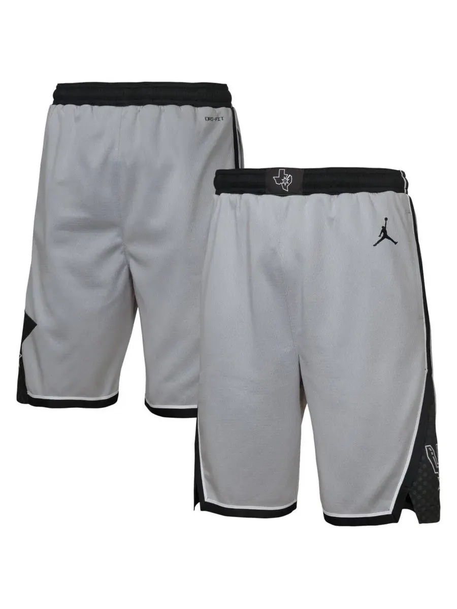 Детские шорты Silver San Antonio Spurs Authentic Statement Edition Swingman для мальчиков и девочек — изображение 1 из 4