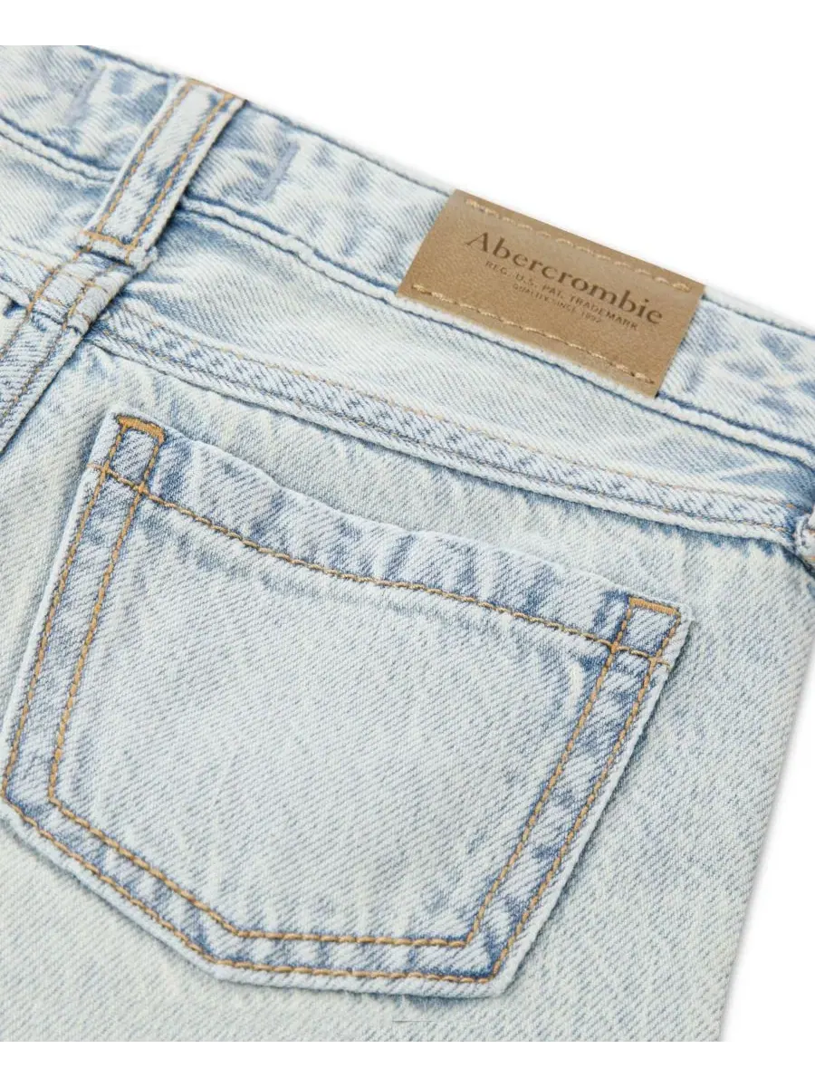 Детские джинсы свободного кроя с люверсами, модель Eyelet Baggy abercrombie kids — изображение 3 из 4, синий