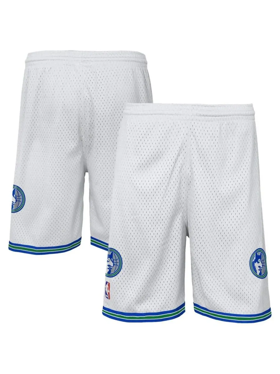 Mitchell & Ness Большие белые шорты Swingman с символикой команды Minnesota Timberwolves для — изображение 1 из 4, белый