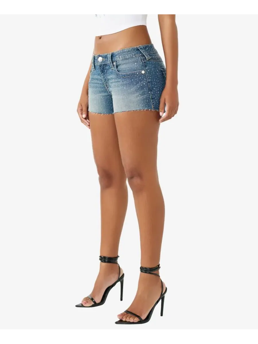 Шорты с кристаллами Joey Low-Rise True Religion, Sugar Swirl — изображение 2 из 3