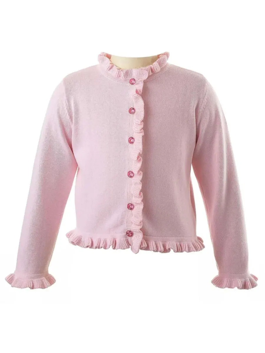 Кардиган с воланами Pink Frill Rachel Riley — изображение 1 из 3, розовый