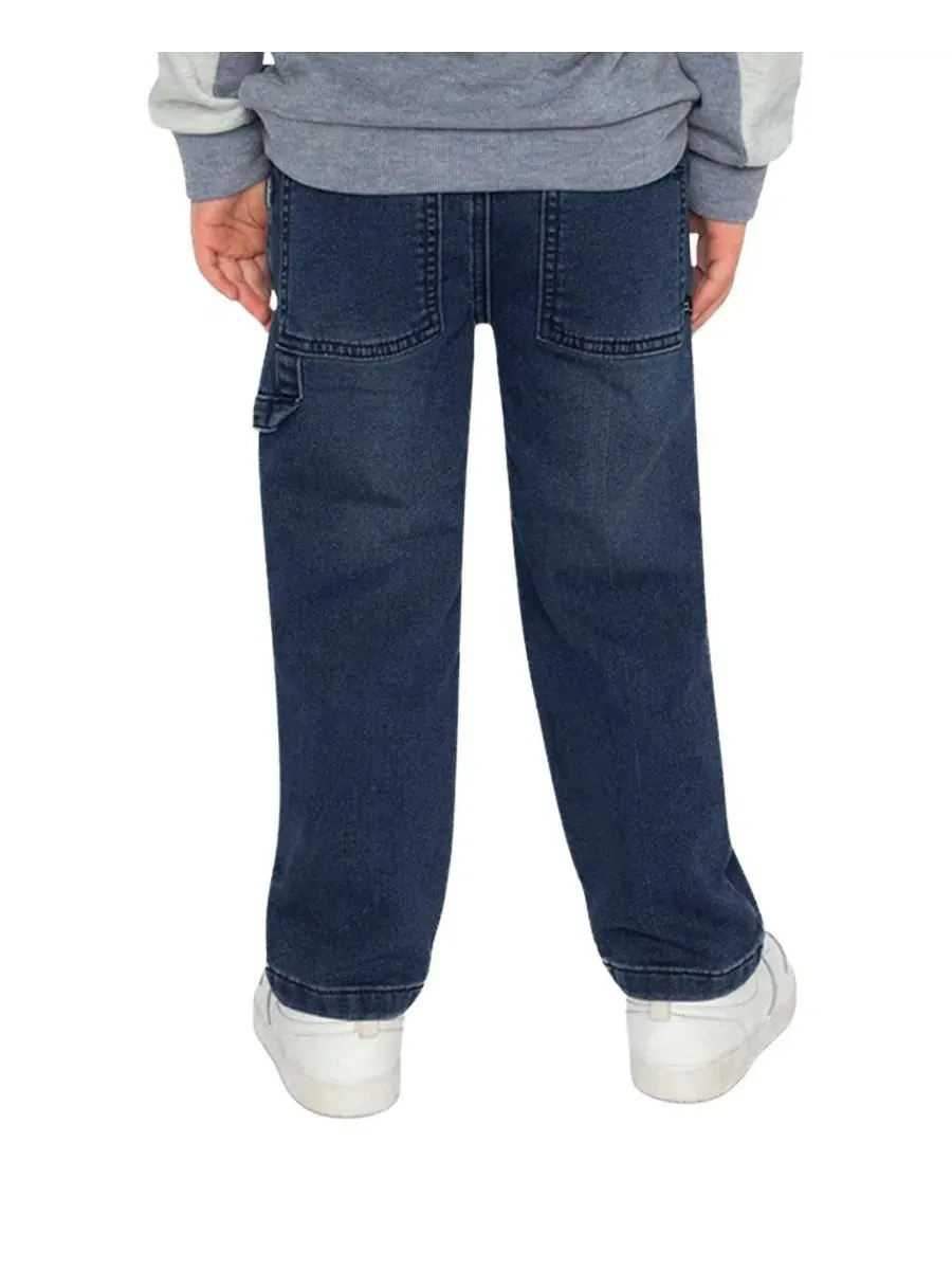 Детские джинсовые брюки из французского футера с карго-карманами Boys Must-Haves Deux par Deux — изображение 4 из 5
