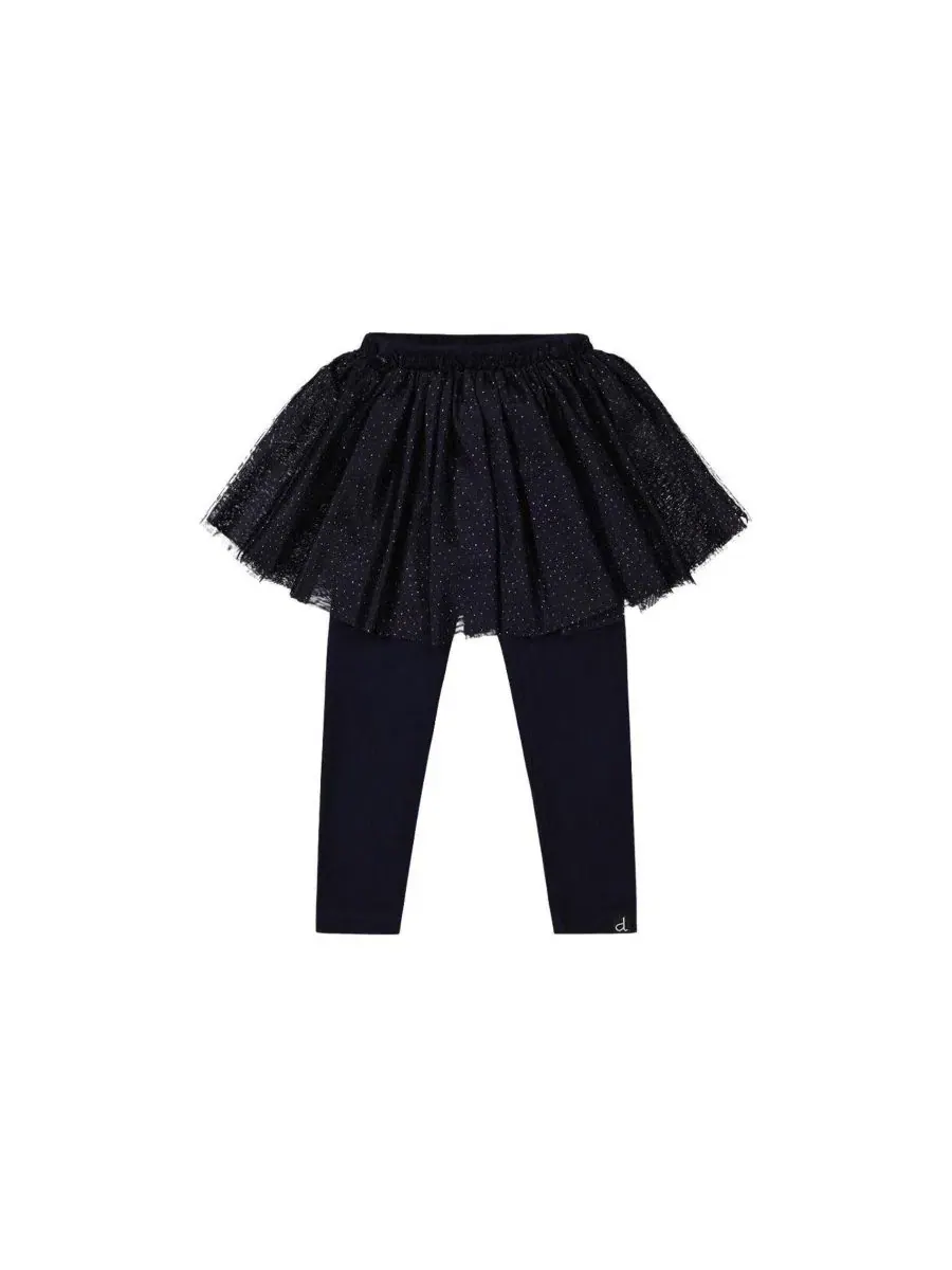 Леггинсы с юбкой-пачкой из футера, модель Girls Must-Haves Deux par Deux