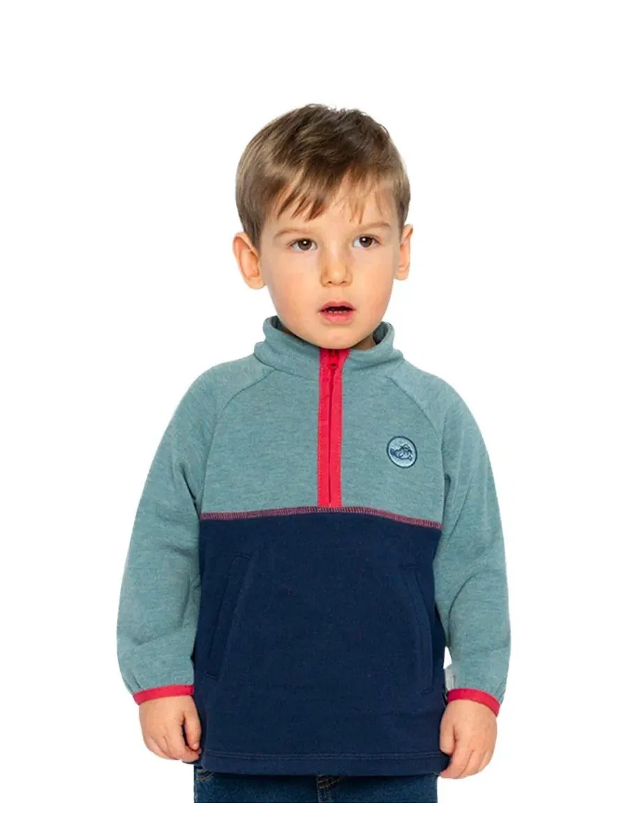 Водолазка с замком на молнии Nordic Buddies Deux par Deux, Pale Turquoise — изображение 2 из 6