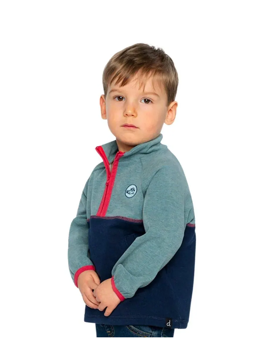 Водолазка с замком на молнии Nordic Buddies Deux par Deux, Pale Turquoise — изображение 3 из 6