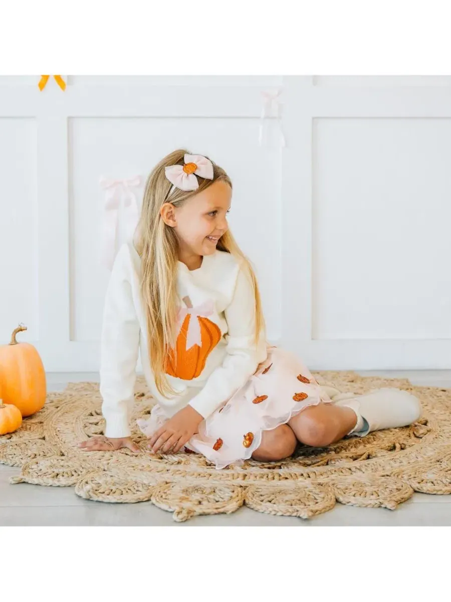 Свитер с принтом Coquette Pumpkin Sweet Wink — изображение 4 из 6, белый