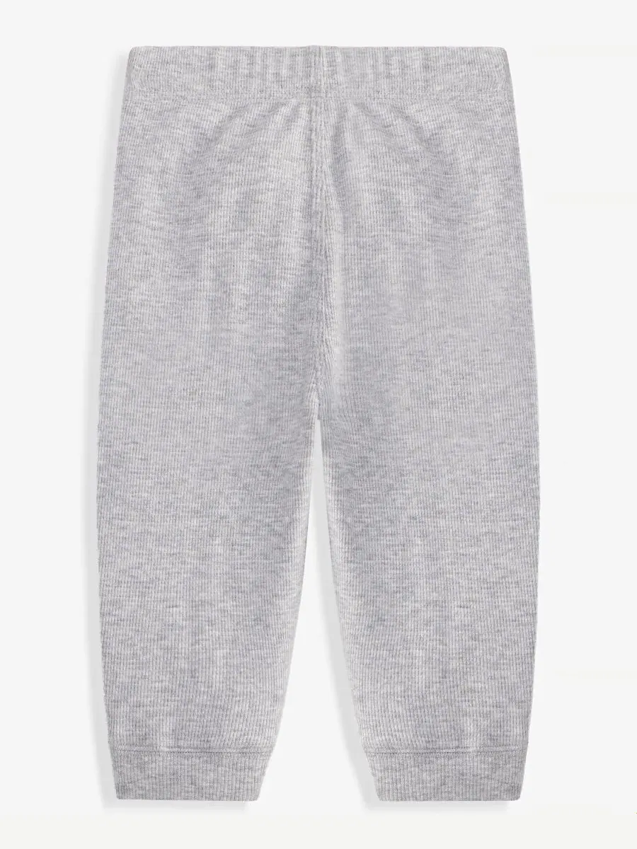 Детские спортивные штаны с накладками на коленях, модель Mix & Match Solid Waffle Jogger Pants — изображение 2 из 3