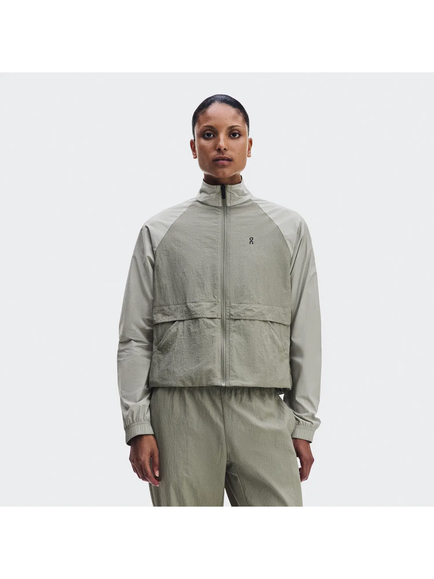 Женская куртка на молнии с застежкой-кнопками All-Day Track Jacket On, Vetiver/Brume — изображение 10 из 10