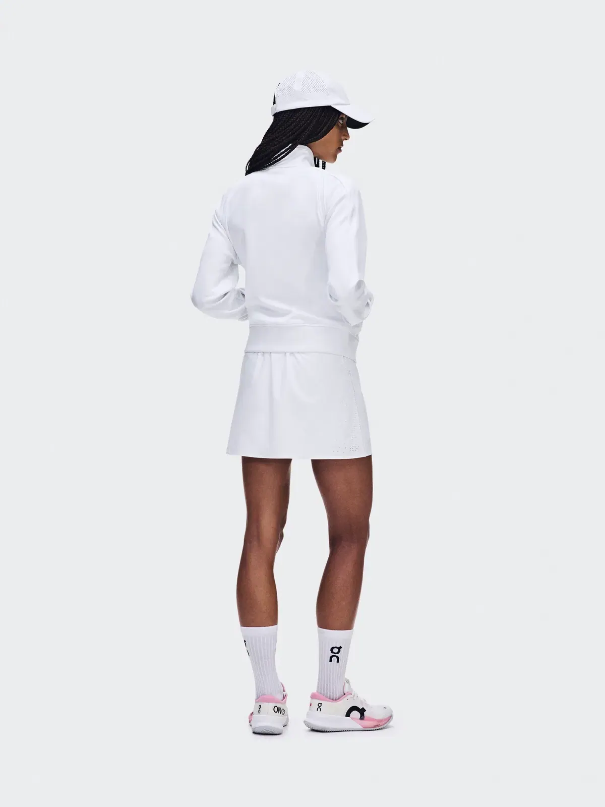 Женская куртка на молнии с боковыми карманами Courtside Full Zip LDN On — изображение 4 из 9, белый