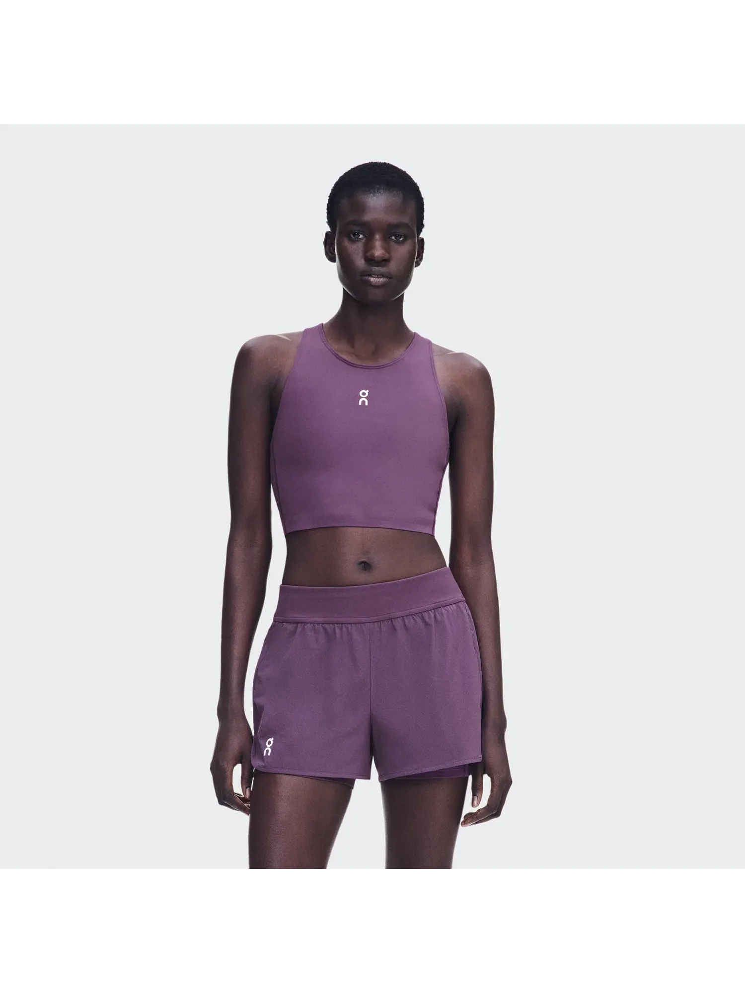 Женский топ для тенниса с вырезом на спине Court Crop Top On — изображение 8 из 8, фиолетовый