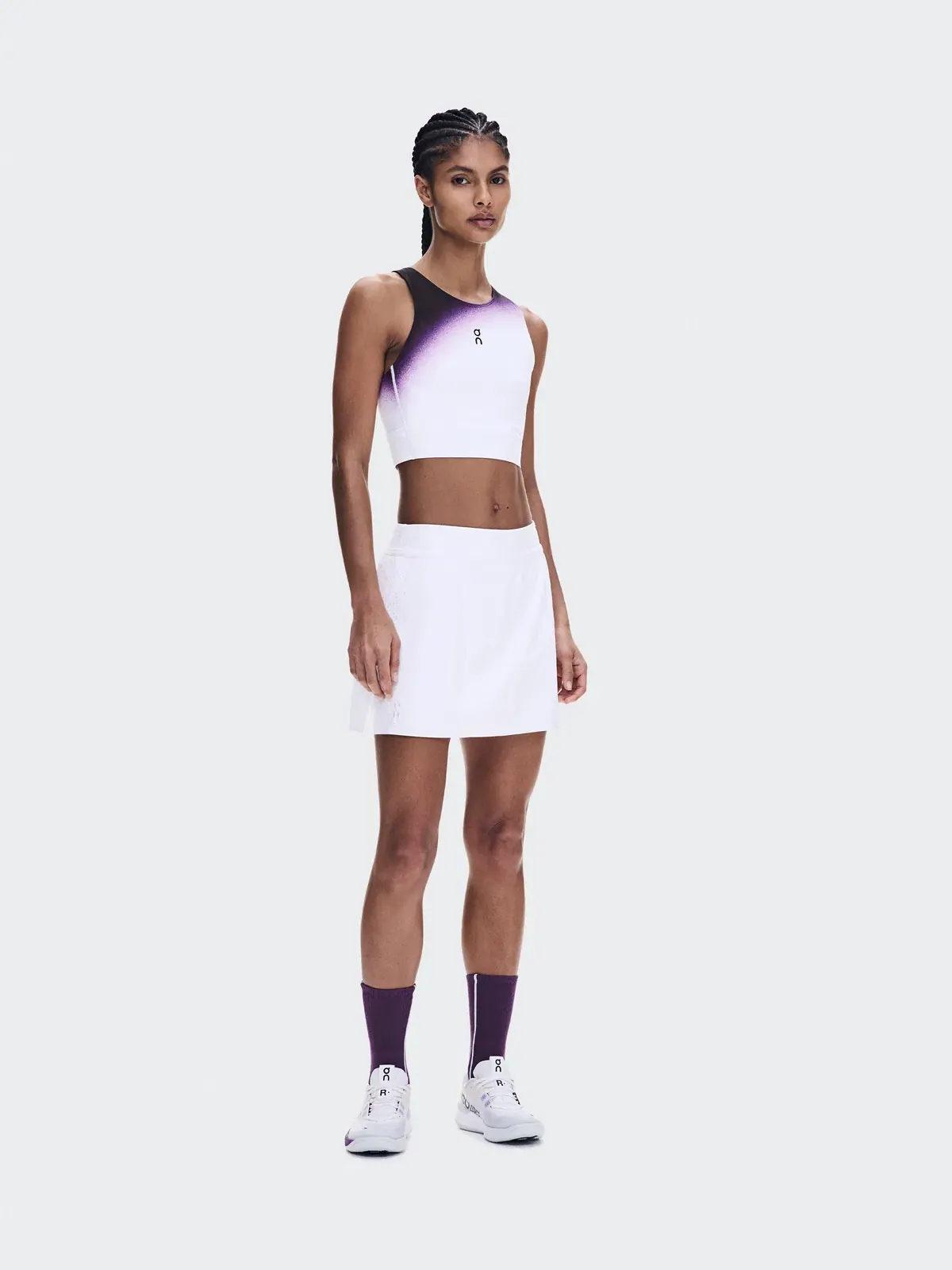 Женский кроп-топ для тенниса с вырезом на спине Court Crop Top Swing On — изображение 2 из 8, белый