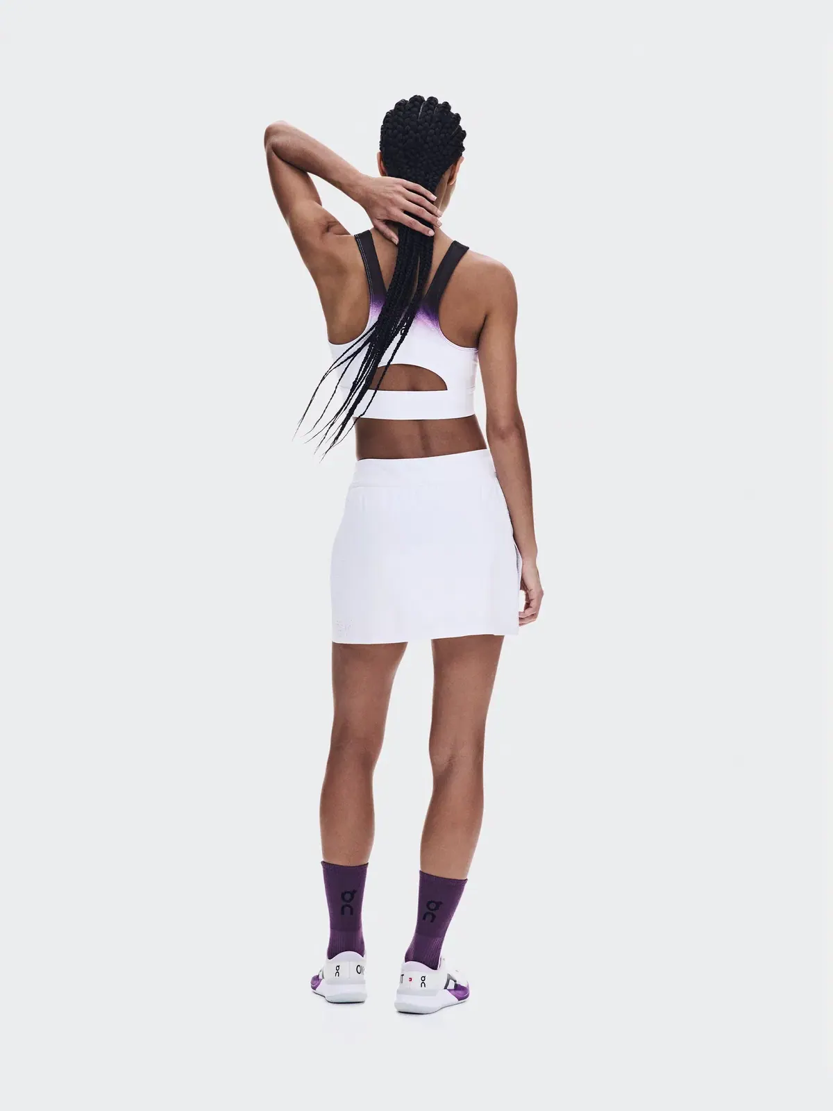 Женский кроп-топ для тенниса с вырезом на спине Court Crop Top Swing On — изображение 4 из 8, белый