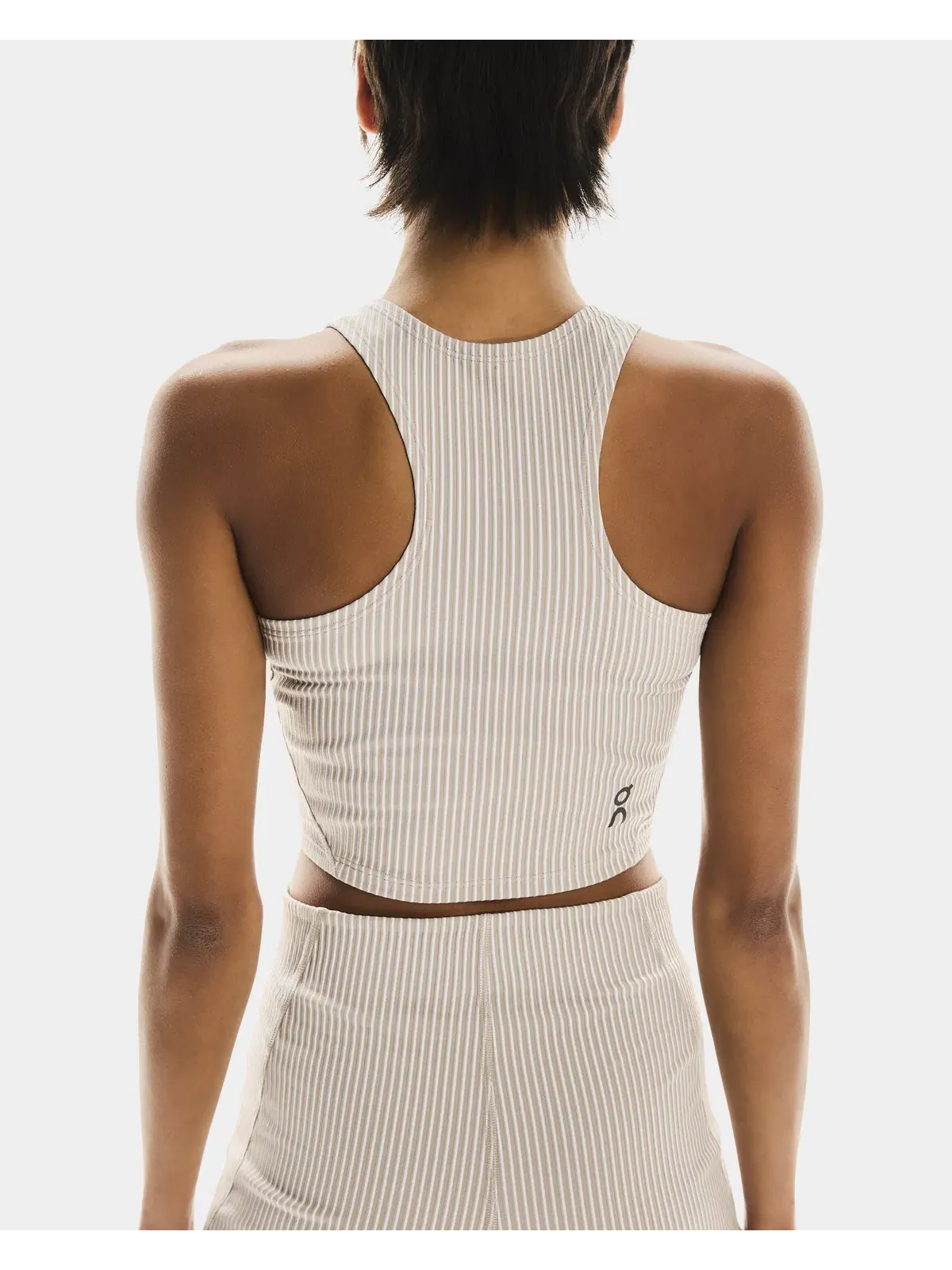 Женский топ-кроп с высоким вырезом All-Day Ribbed Crop On — изображение 5 из 7, белый