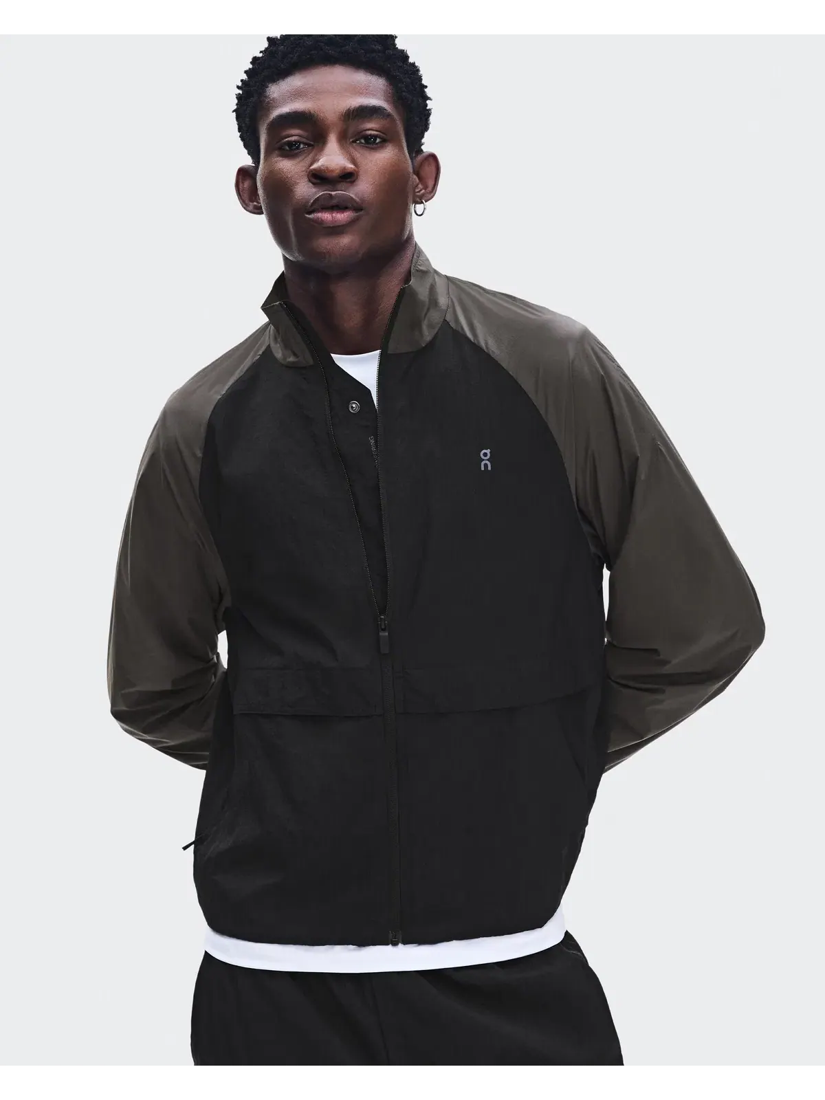 Мужская легкая куртка на молнии с сетчатой подкладкой All-Day Track Jacket On — изображение 6 из 8, черный
