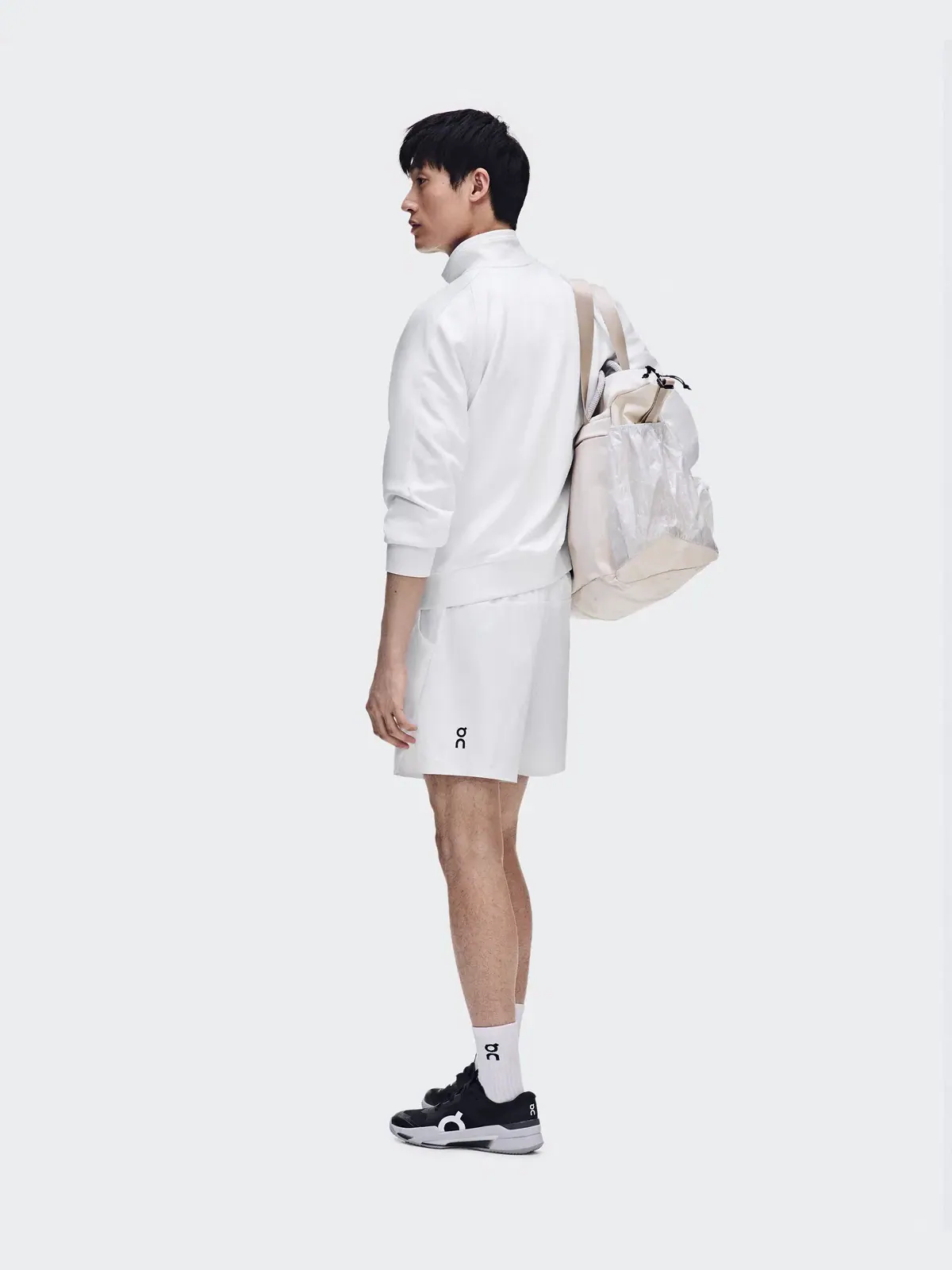 Мужская куртка на молнии с воротником-стойкой Courtside Full Zip LDN On — изображение 4 из 10, белый