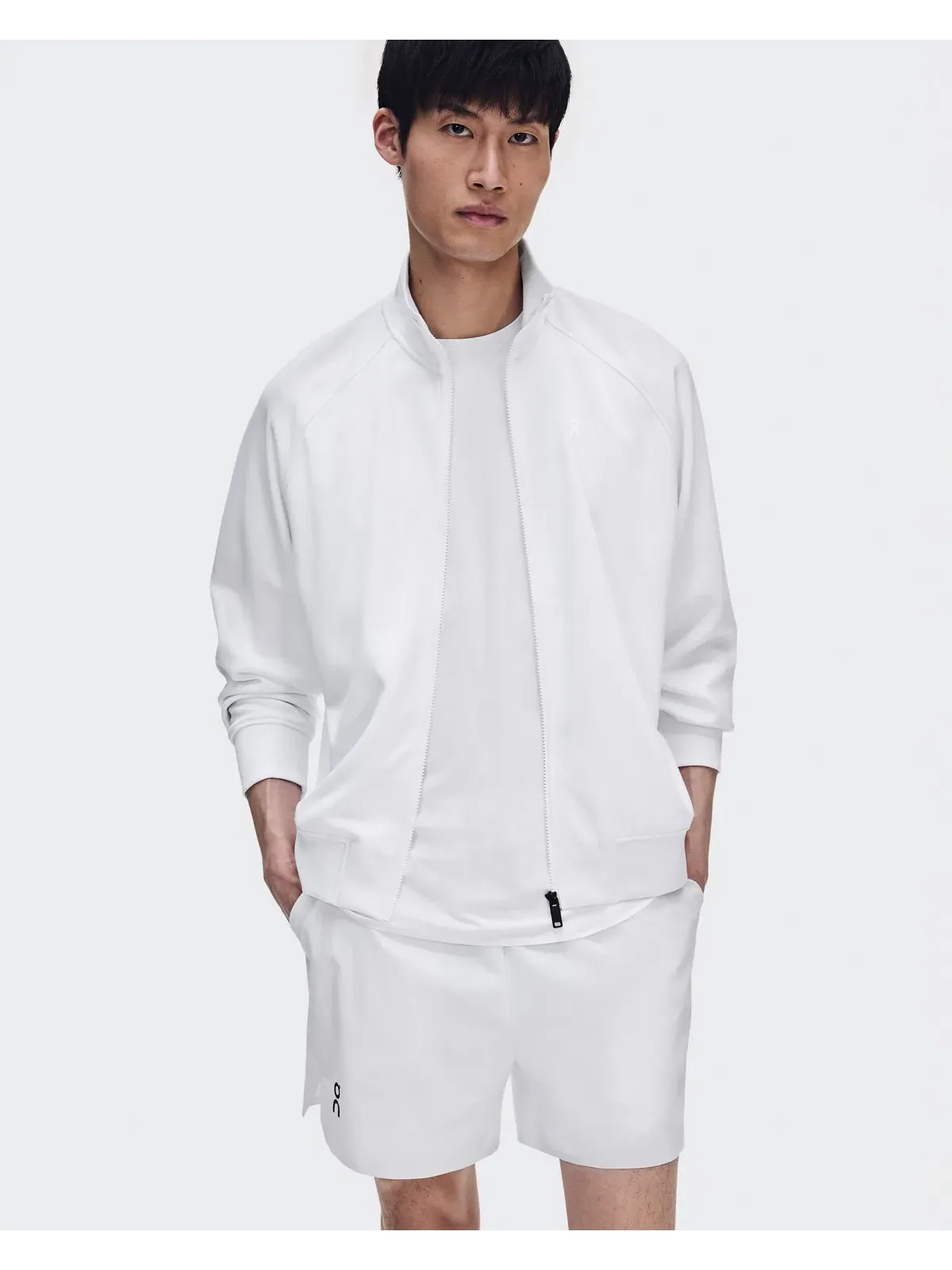 Мужская куртка на молнии с воротником-стойкой Courtside Full Zip LDN On — изображение 8 из 10, белый