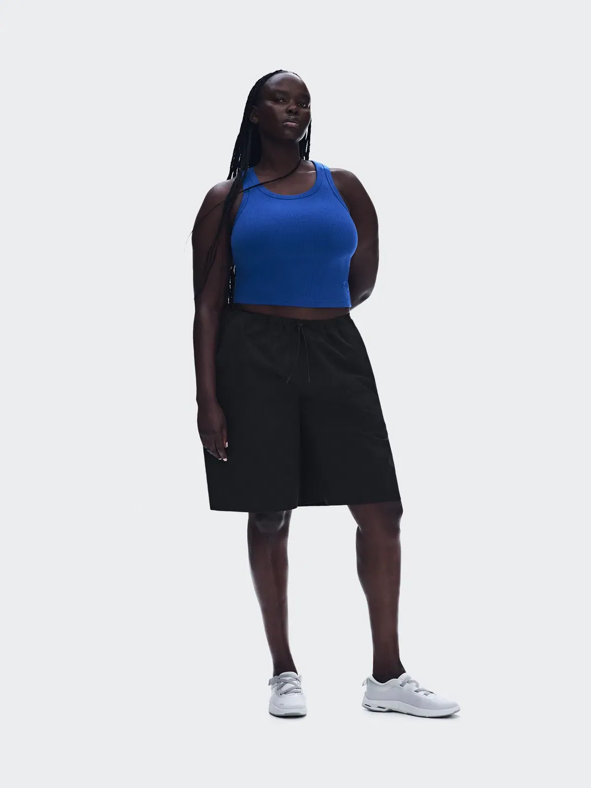 Женская футболка-борцовка с округлым вырезом All-Day Ribbed Tank On — изображение 2 из 8, синий