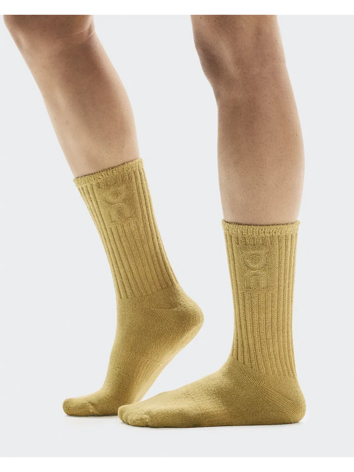 Высокие носки с поддержкой свода стопы Terry Sock High On, Lense — изображение 3 из 5, очень светло-серый