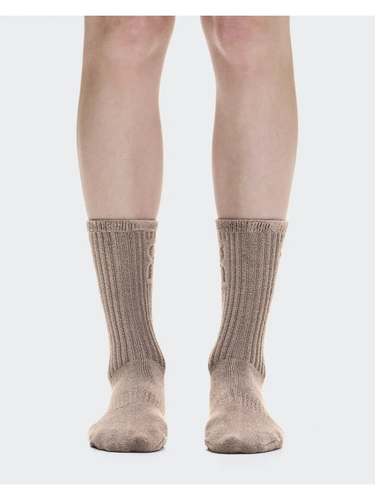 Носки высокие с поддержкой свода стопы Terry Sock High On — изображение 2 из 6, глина