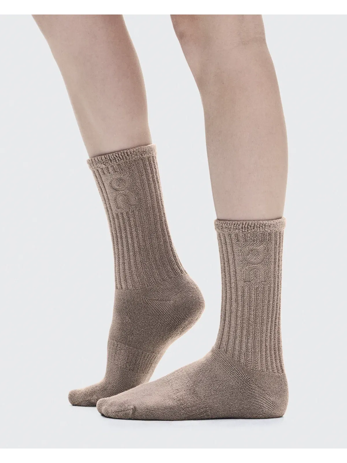 Носки высокие с поддержкой свода стопы Terry Sock High On — изображение 3 из 6, глина