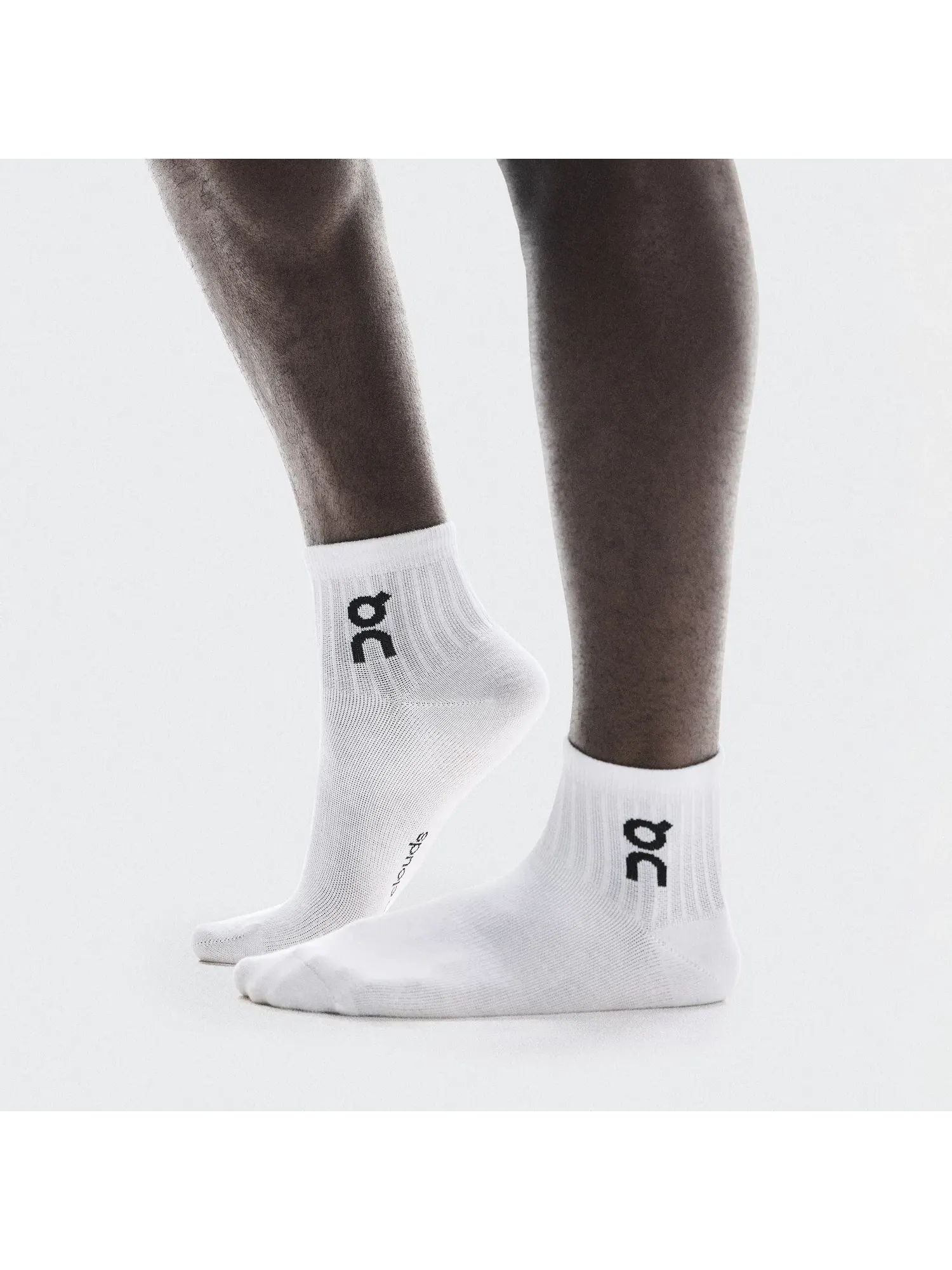 Носки комплект из 3 пар с логотипом Logo Sock Mid 3P On — изображение 5 из 5, белый