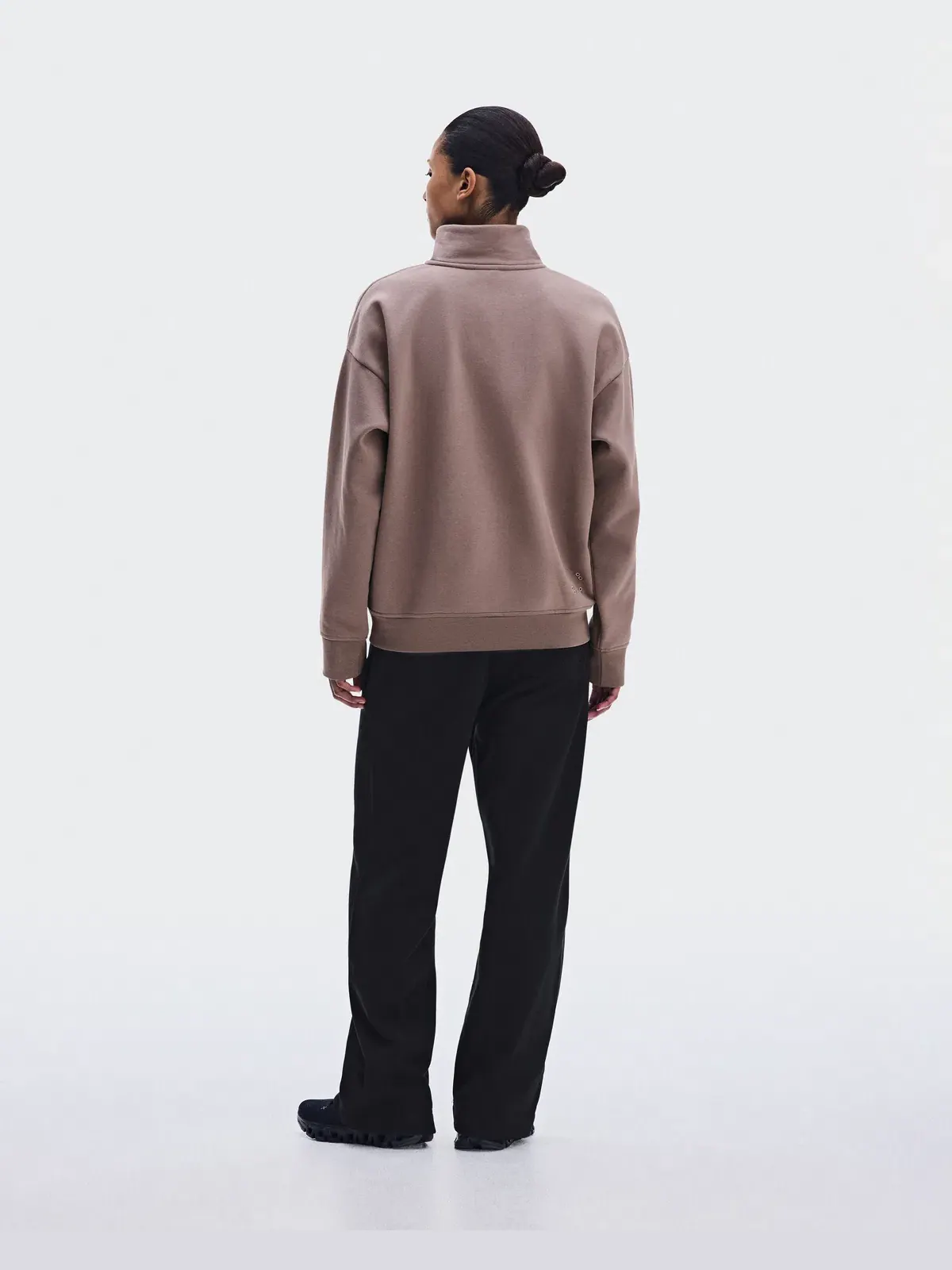 Женский свитшот с высоким воротом на молнии Club Collective 1/4 Zip On — изображение 4 из 9, гвоздичный